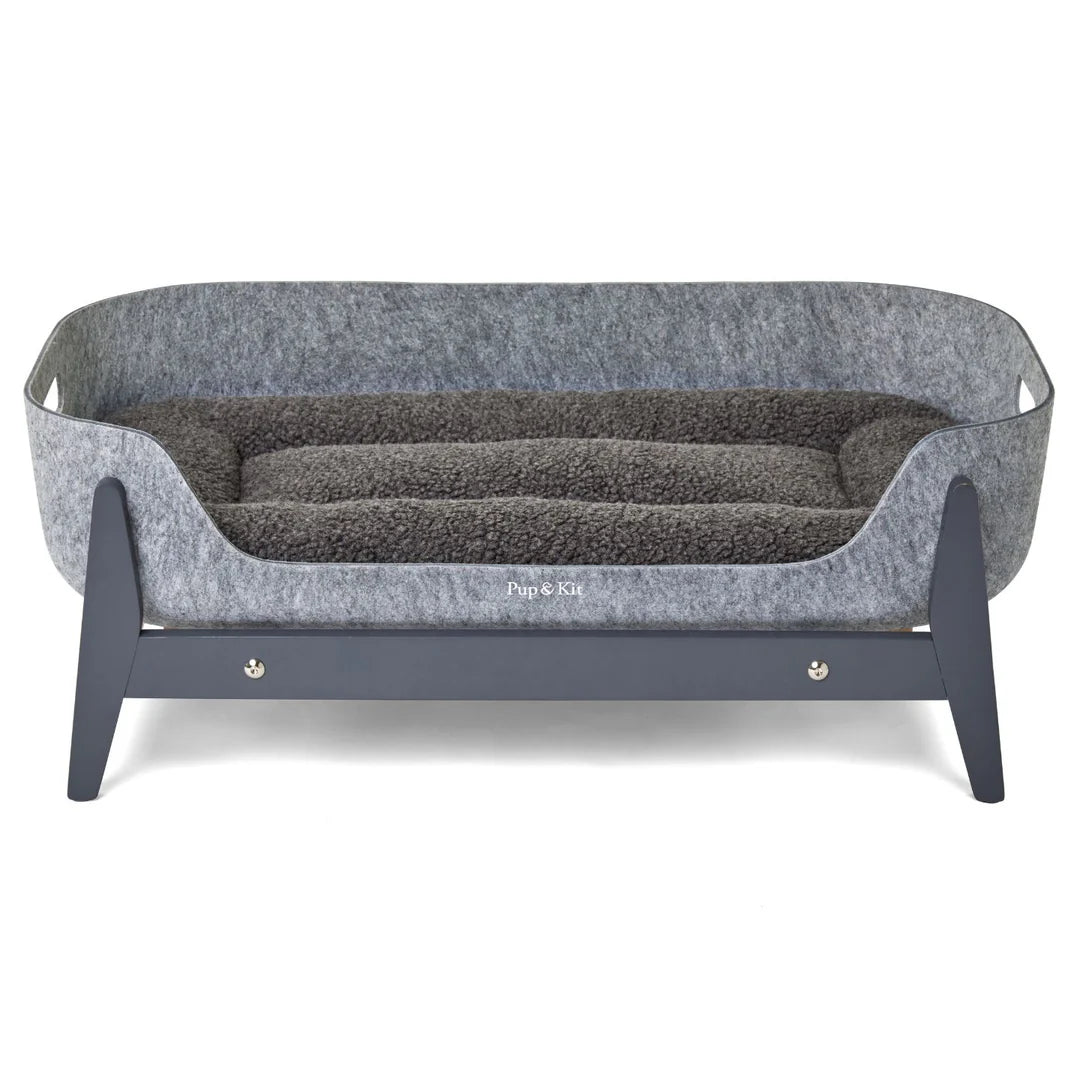 Pup & Kit - PetNest® Raised Dog Bed - Slate Grey